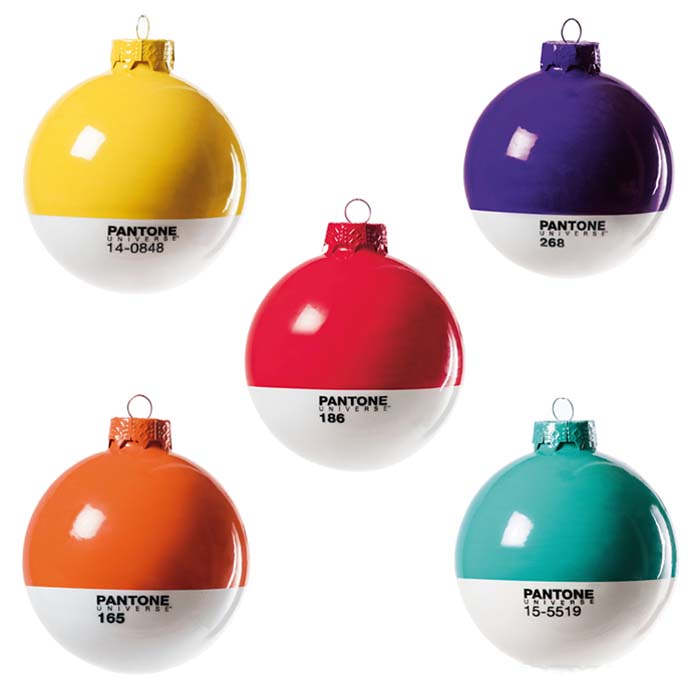 Pantone Christmas tree baubles